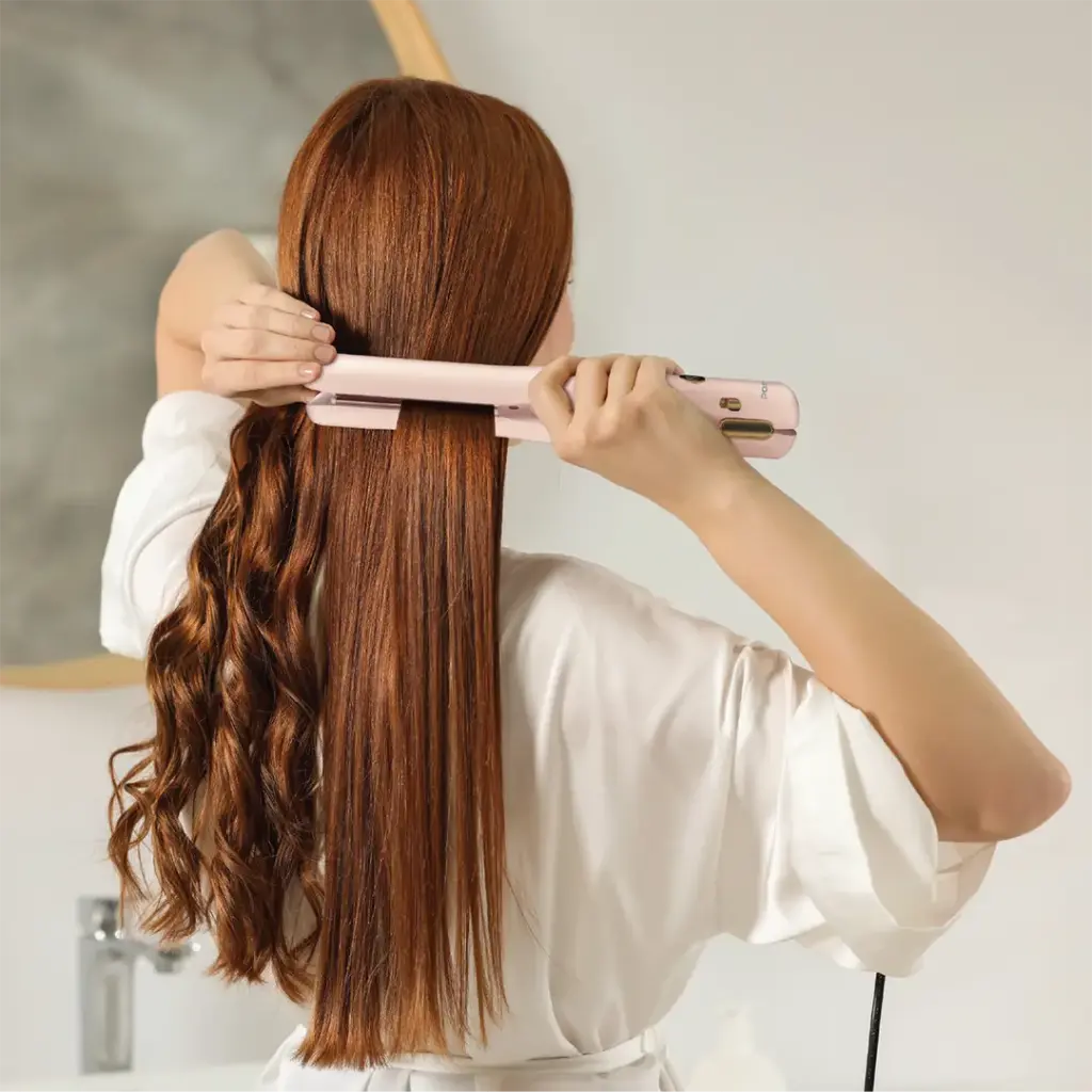 Porodo Lifestyle Handheld Hair Straightener - Pink